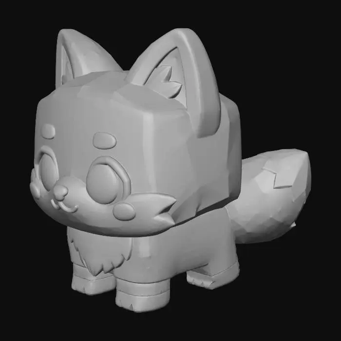 3D model for Sparkle Fox Plush
