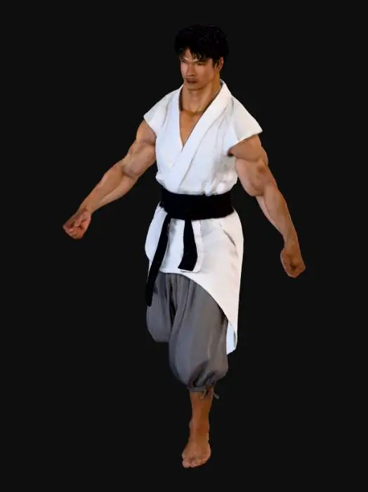 3D model for Karate Warrior