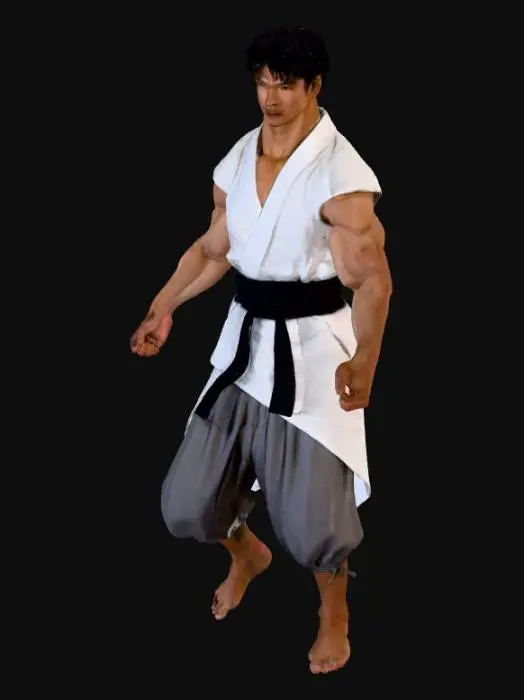 3D model for Karate Warrior