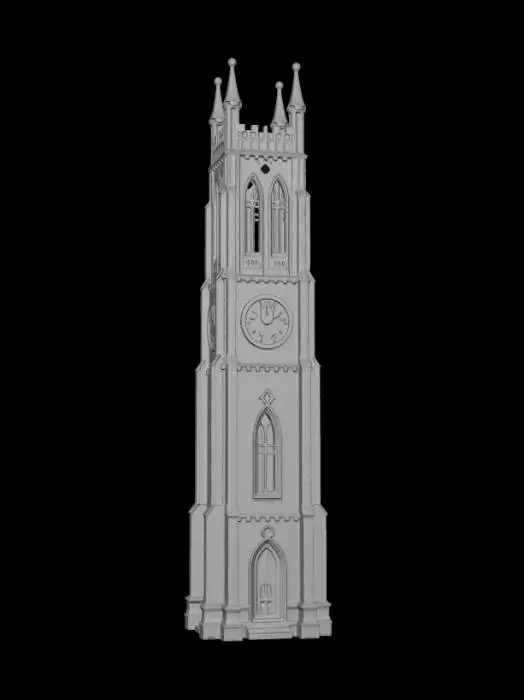 3D model for Twin Clocktower by the Lake