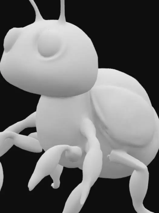 3D model for A cute, kawaii four leg, summoned pokemon like creature, bug like
