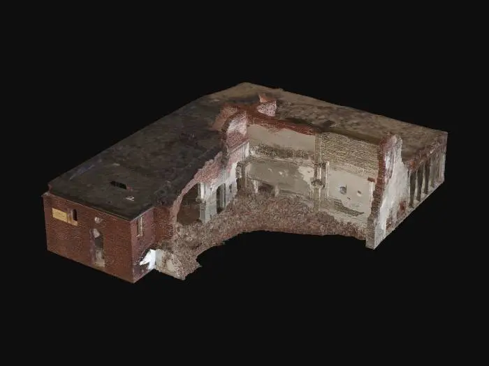 3D model for Crumbling Brick and Stone Ruin