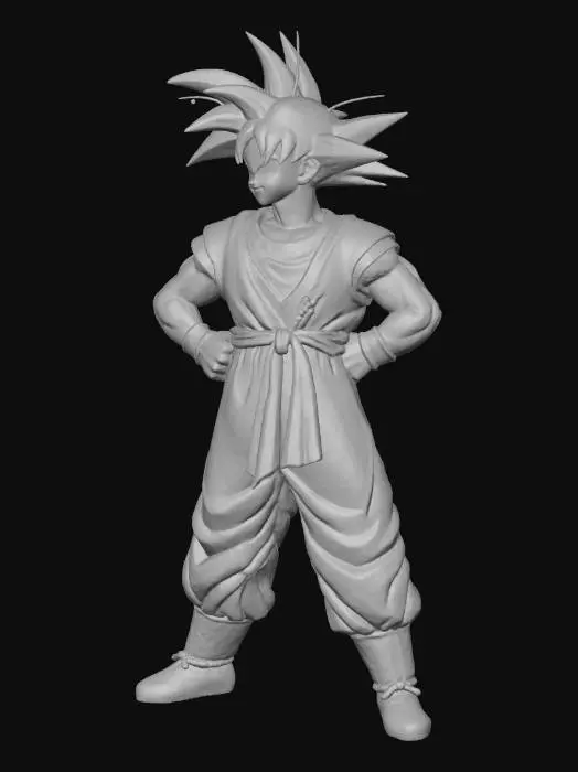 3D model for Anime Hero in Orange Gi