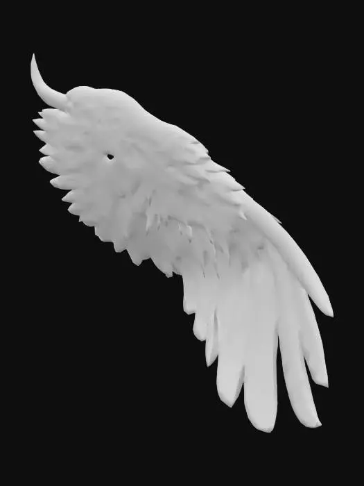 3D model for One Wing with eyes inside it, LEFT

