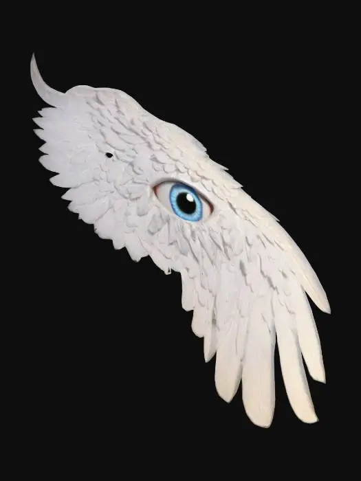 3D model for One Wing with eyes inside it, LEFT


