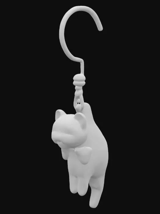 3D model for Calico Cat Earring