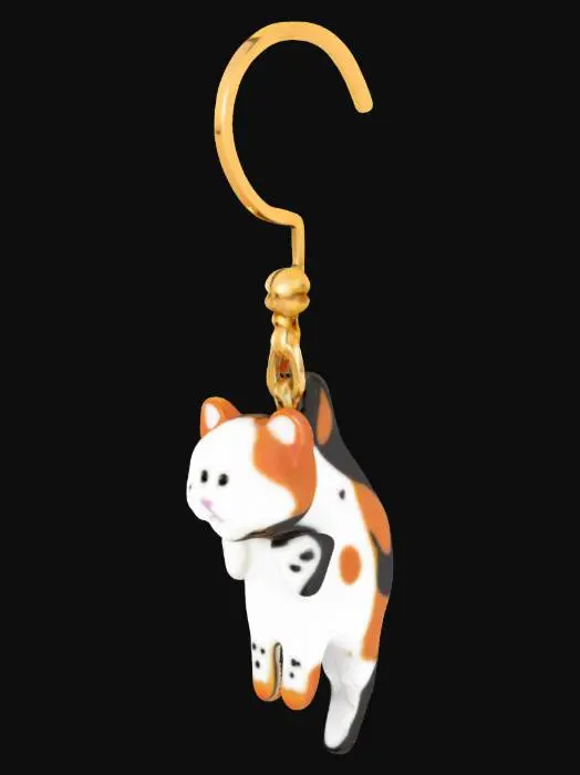 3D model for Calico Cat Earring