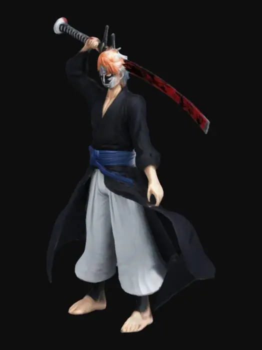 3D model for ICHIGO KUROSAKI HOLDING ITS BANKAI FORM AND ZANPAKUTO