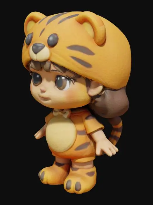 3D model for Tiger Tot Totem