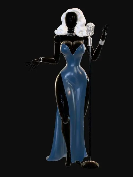 3D model for Glittering Cyborg Songstress