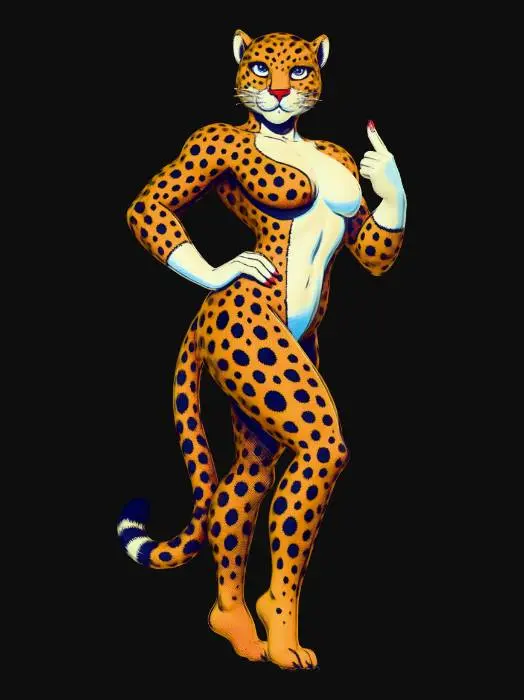 3D model for Leopard Wrestler