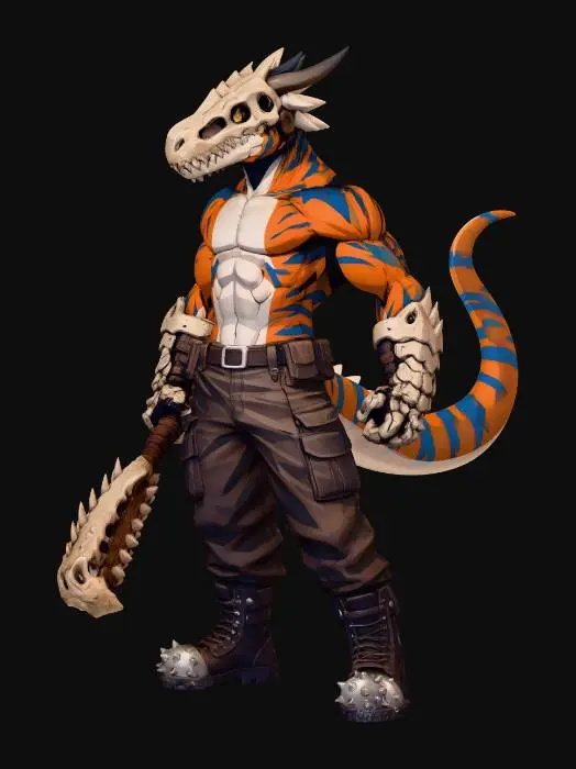 3D model for Bone-Warrior of the Badlands