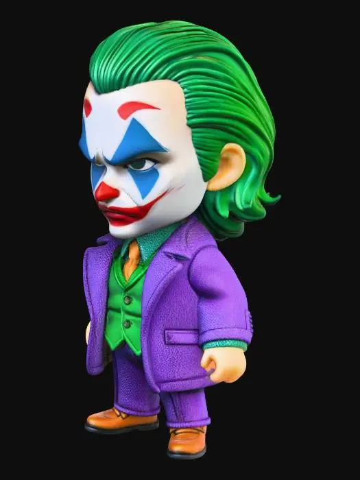 Joker — Meshy AI 3D kreslená postava