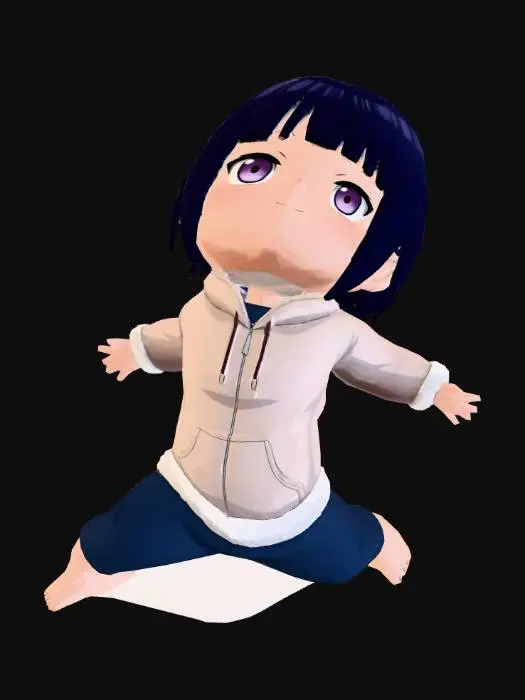 3D model for Cozy Chibi in Hoodie