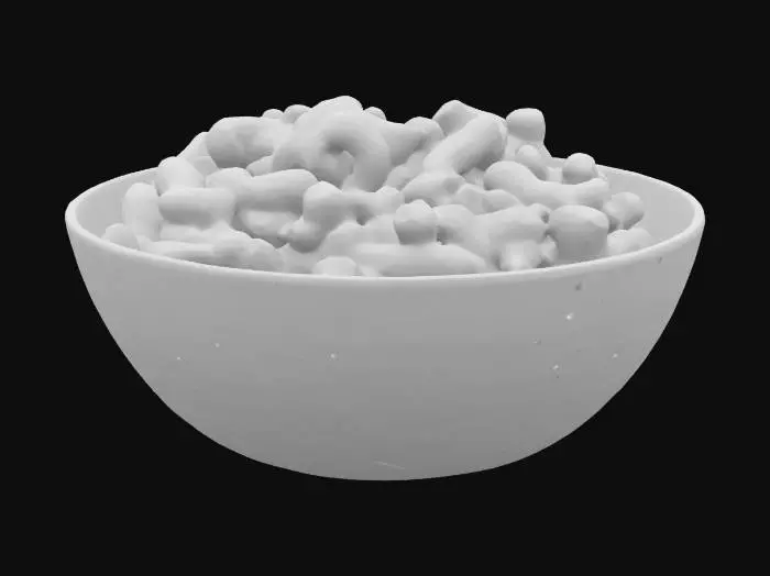 3D model for ultra realistic serving macaroni and cheese NO plate or bowl