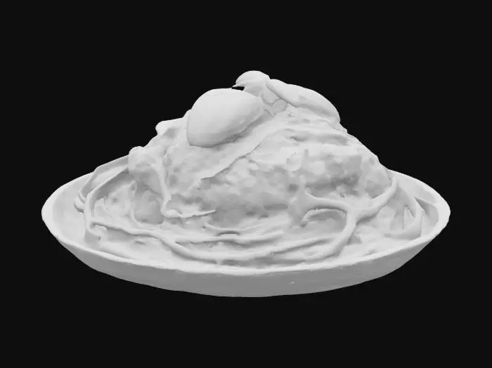 3D model for ultra realistic serving spaghetti NO plate or bowl