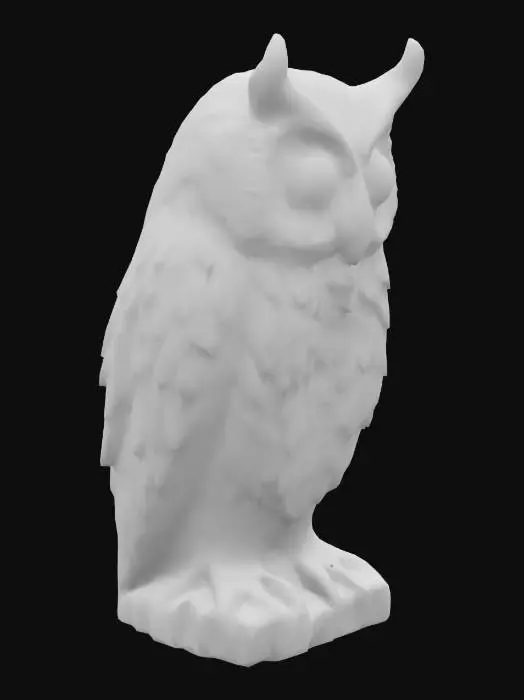 3D model for Generate a highly detailed 3D model of a single carved wooden home décor item. It should showcase natural texture and tones of wood—walnut, oak, or teak—with visible grain, chisel marks, and polished or matte finishes. 