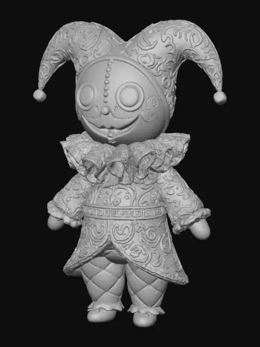 3D model for Whimsical Jester Doll, #Halloween2025#