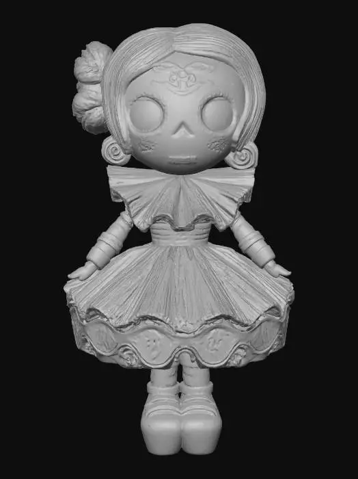3D model for Calavera Doll, #Halloween2025#