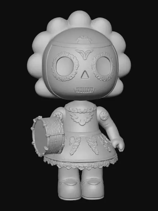 3D model for Calaca Drummer, #Halloween2025#