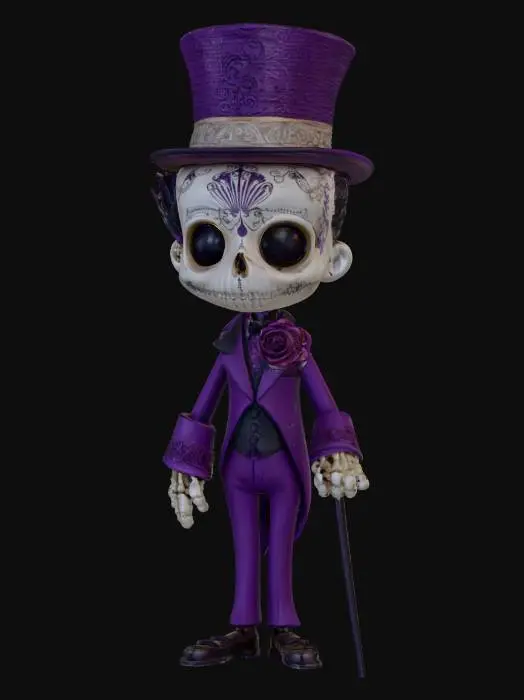 3D model for Dapper Skeleton Gentleman, #Halloween2025#
