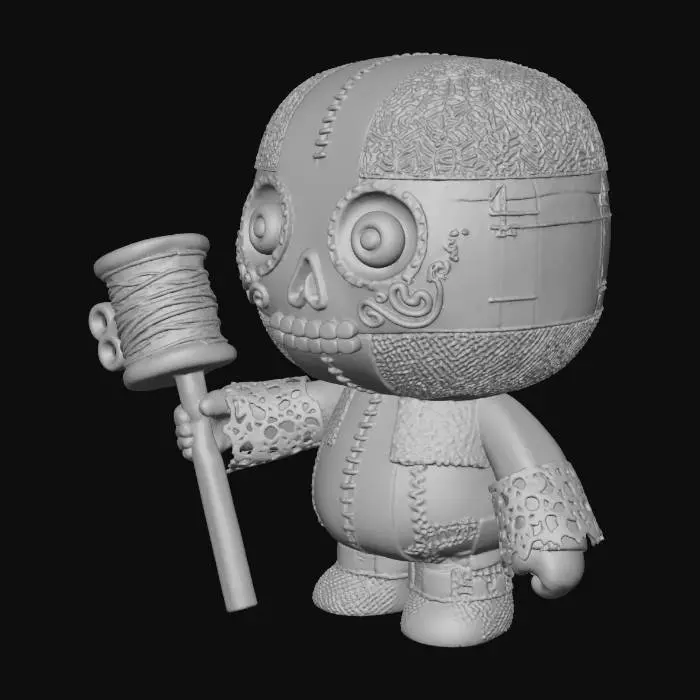 3D model for Stitched Skeleton Doll, #Halloween2025#
