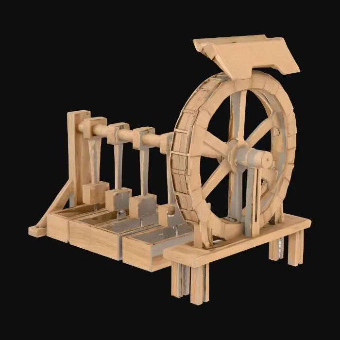 3D model for Water-Powered Papermill