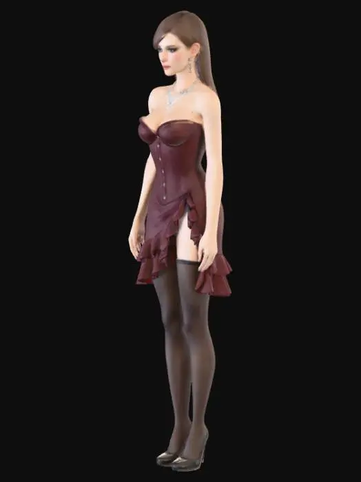 3D model for Crimson Velvet Diva