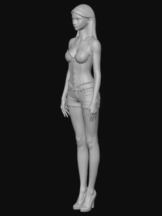 3D model for Crimson Corset Portrait