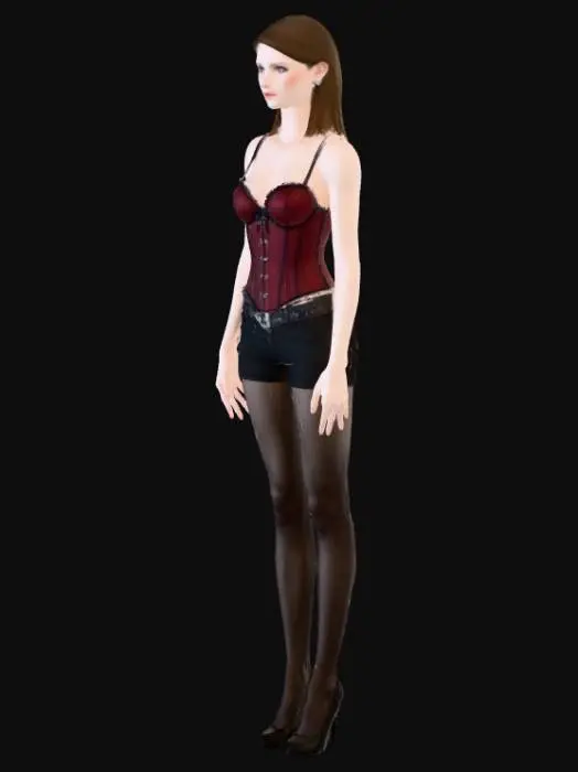 3D model for Crimson Corset Portrait
