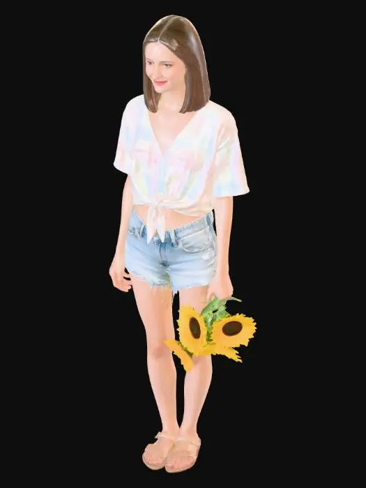 3D model for Sunflower Pose