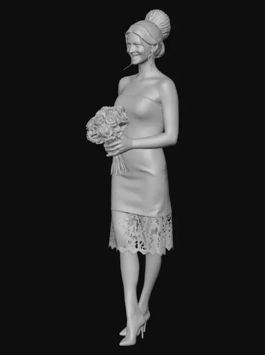 3D model for Bridal Elegance with Roses