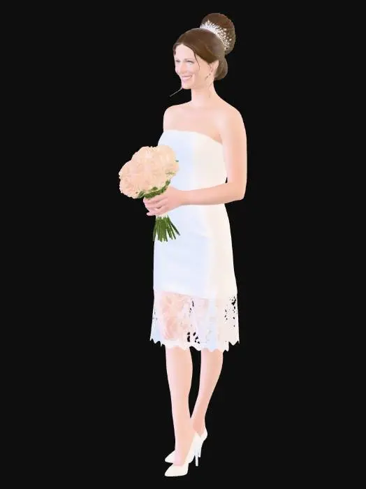 3D model for Bridal Elegance with Roses
