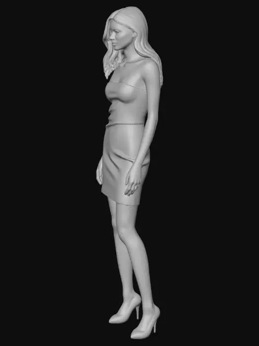 3D model for Strapless Little Black Dress