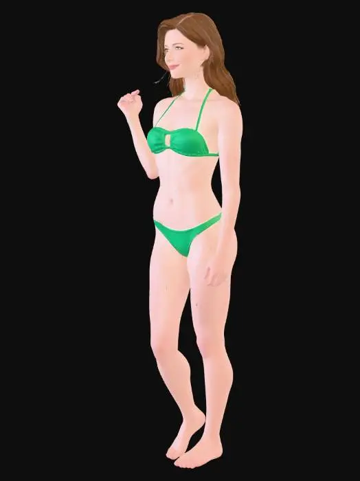 3D model for Emerald Green Bikini