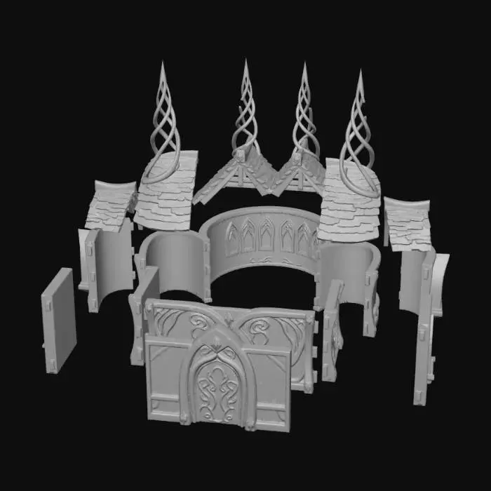 3D model for Fantasy Structure Components
