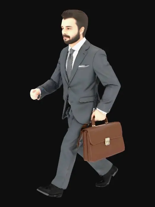 3D model for Business Professional in Motion