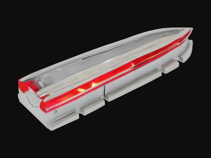 3D model for Red Plastic Car Light Lens