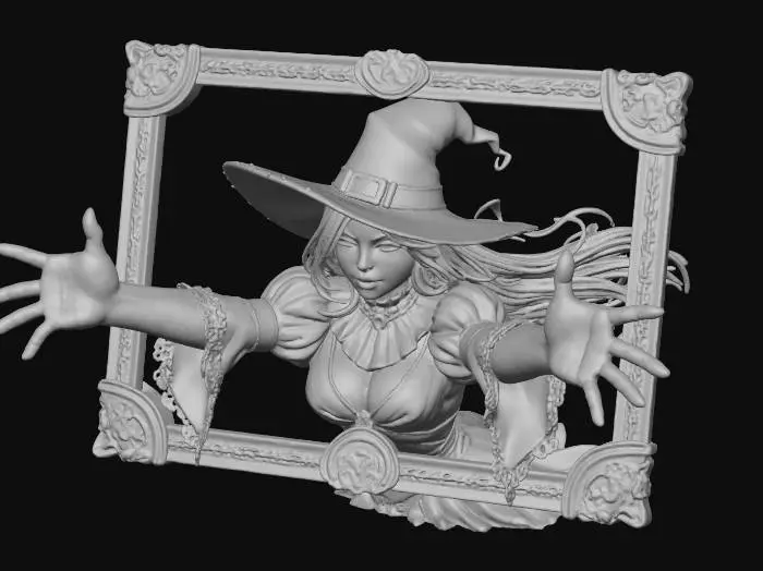 3D model for Witch's Frame, #Halloween2025#