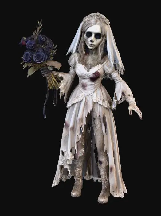 3D model for Zombie Bride, #Halloween2025#