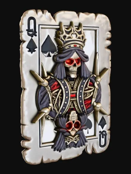 3D model for Queen of the Undead Spades, #Halloween2025#