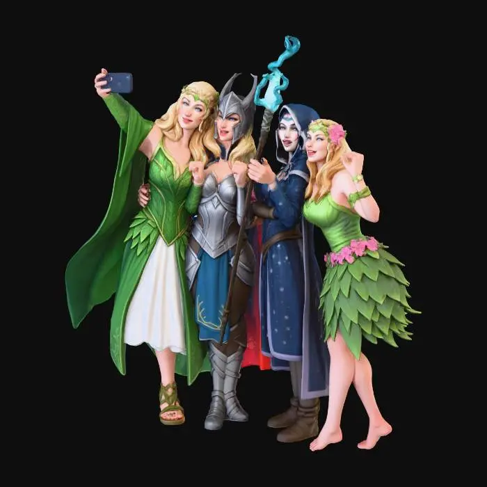 3D model for Fantasy Friends Selfie, #Halloween2025#