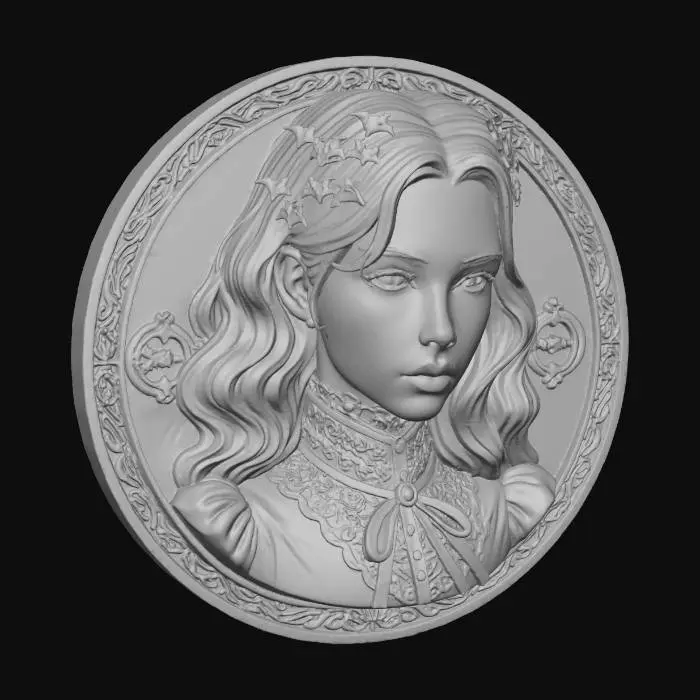 3D model for Nocturnal Elegance Coin, #Halloween2025#