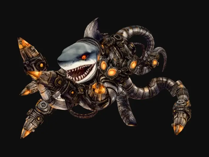3D model for Mecha Sharktopus