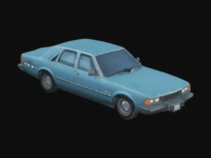 3D model for Classic Blue Sedan