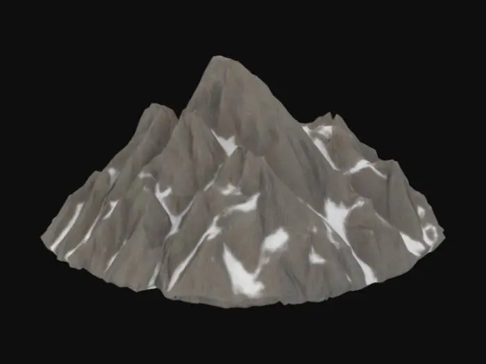 3D model for A rocky mountain.