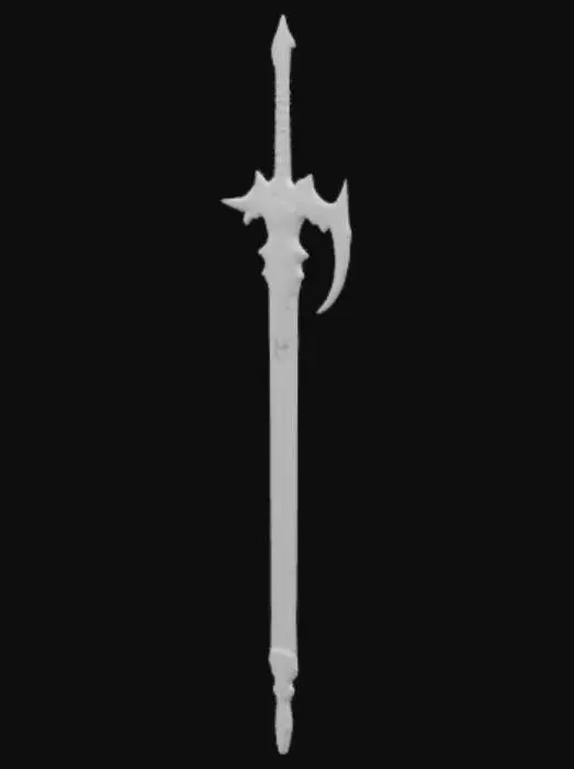 3D model for Drakar’s Fang, forged in the Flame of the First World, is a morphing weapon shifting between a greatsword and a polearm based on Tyler’s stance. Crafted from obsidian-like dragonbone with glowing red runes, it has a hilt wrapped in scorched scales and a pulsing burning eye. Abilities: Flame Echo: Fire shockwave on perfect dodges/parries. Fang of Deception: Awakens after mythical creatures defeat. Burning Mark: Brands enemies for explosive flame. Bloodbound: Strengthens with corrupted foes slain.