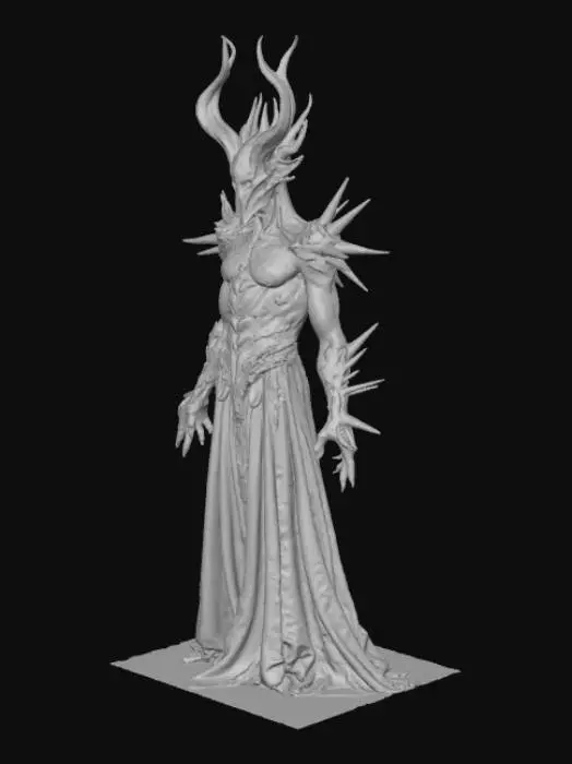 3D model for A floating, fractured obsidian crown laced with molten gold veins that drip upward, pulsing with glitching red light. Its jagged spikes twitch subtly, surrounded by a smoky halo of digital distortion. Ancient runes flicker along its rim, shifting between legible and scrambled. Symbolizing corrupted power and forbidden control, it hovers ominously, rejecting all wearers but the true villain. Designed for modular reuse in UI, lore, or narrative scenes, it blends realism, stylization, and emotional resonance into a visually arresting villain asset. , #villain#