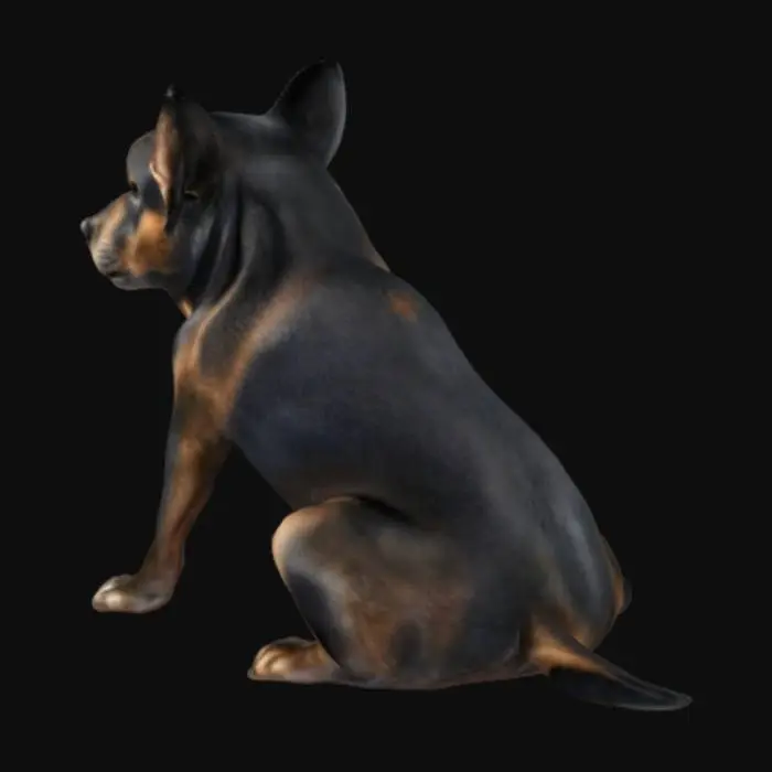 3D model for Pensive Pooch