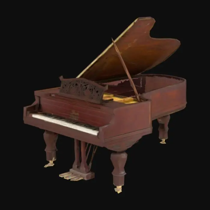 3D model for Old piano 